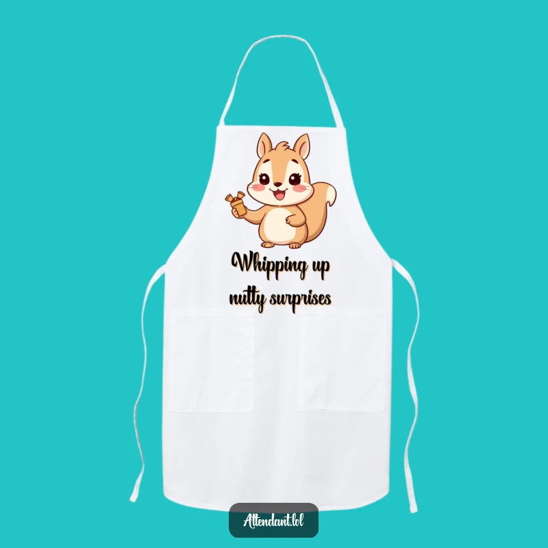 Funny Squirrel Apron: Cheerful Gifter Spreading Joy, A Hilarious Kitchen Funny Gift!