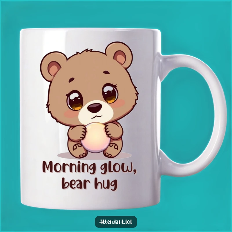 Funny Bear Cub Orb Mug: Curious Guide Design, Perfect Funny Gift for Adventurers!