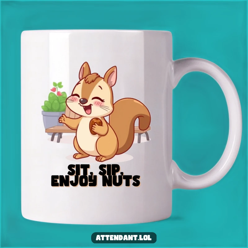 Funny Squirrel Mug: Giggling Nutty Friend Inviting Rest, Cozy Spot, Perfect Funny Gift Idea