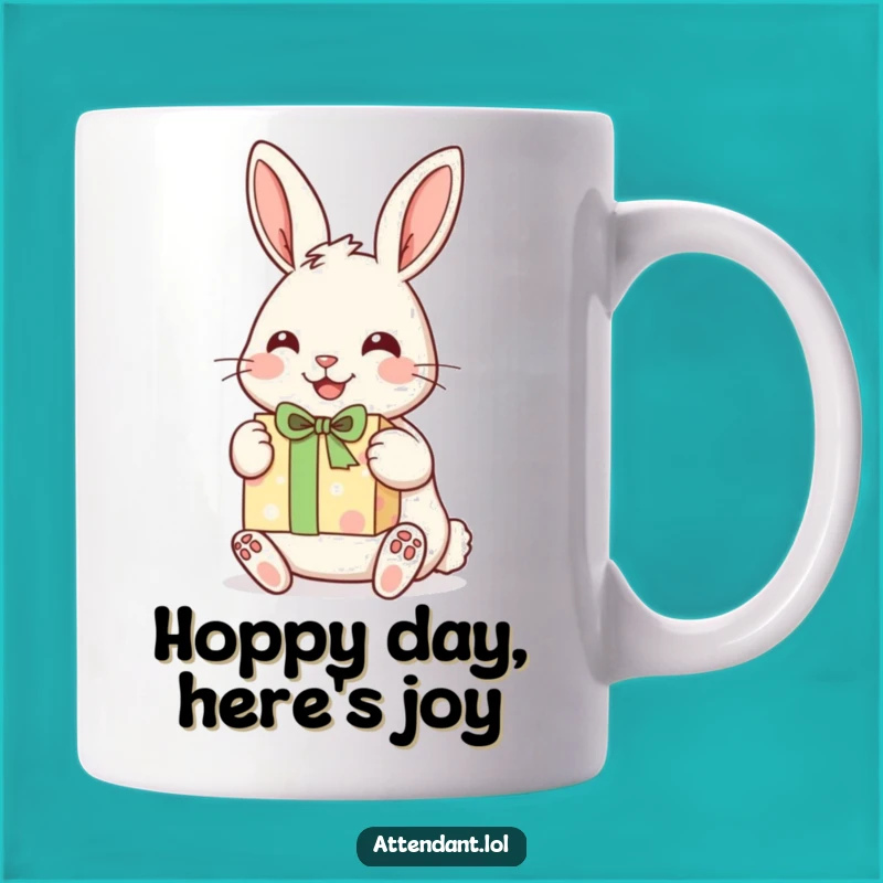 Funny Rabbit Gift Mug: Cheerful Bunny Surprise, Thoughtful Present, Perfect Funny Gift Idea