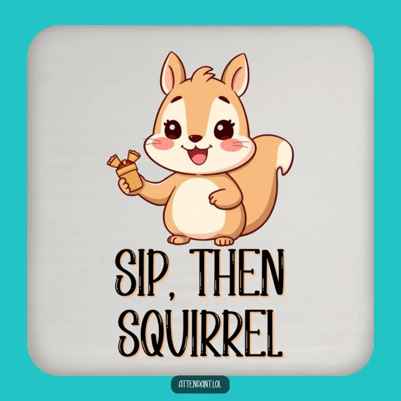 Funny Squirrel Coasters: Cheerful Gifter Design, Protect Surfaces with This Funny Gift!