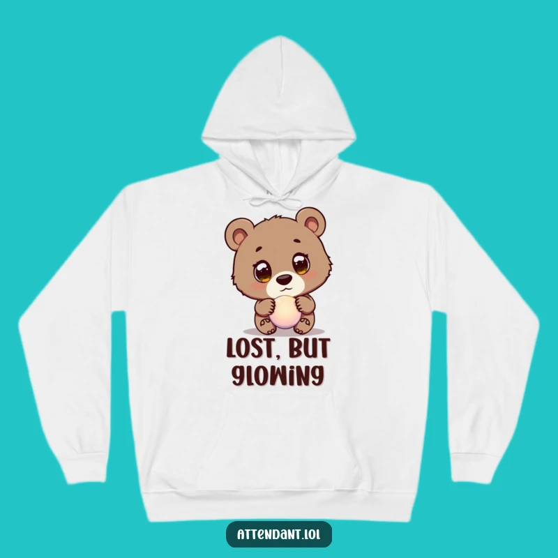 Funny Bear Cub Orb Hoodie: Cozy Curious Cub Design, The Ultimate Warm Funny Gift!