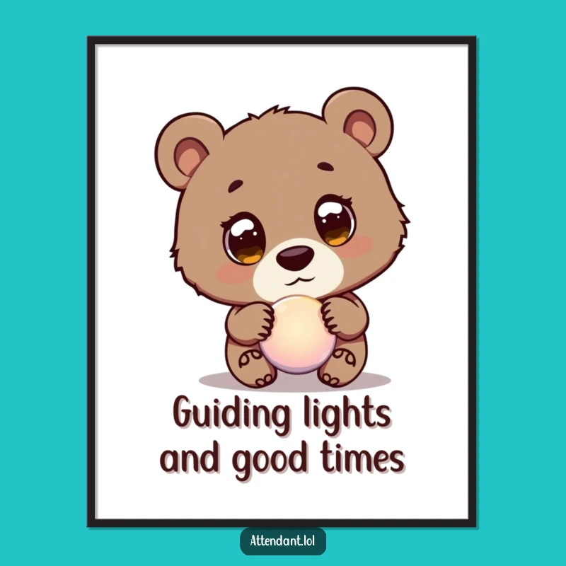 Free Printable Bear Cub Wall Art: Curious Orb Guide Funny Cub Home Decor
