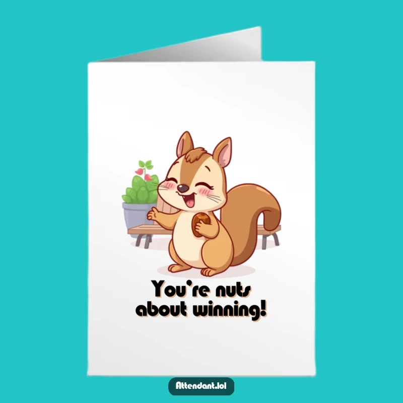 Free Printable Squirrel Congratulations Card: Giggling Nutty Friend Invites You, Funny DIY Downloadable