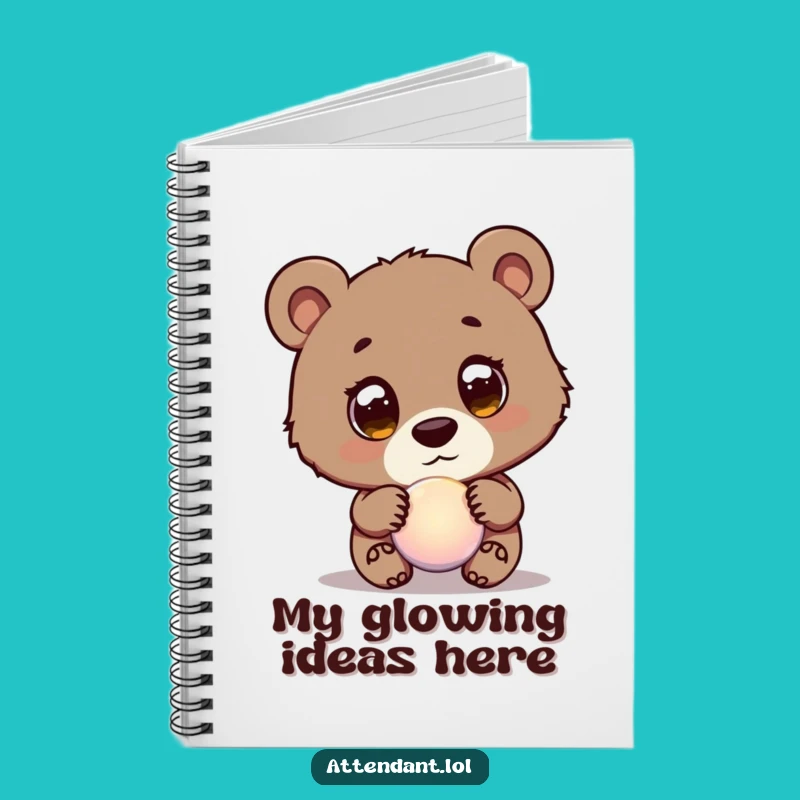 Funny Bear Cub Orb Notebook: Curious Guide Design, Perfect Funny Gift!