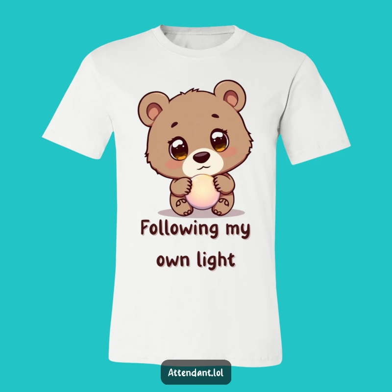 Funny Bear Cub Orb T-Shirt: Curious Guide Design, Hilarious Shirt Funny Gift!