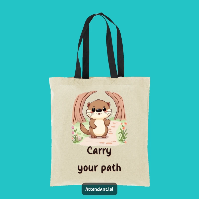 Funny Otter Tote Bag: Happy Guide Otter, Stylish & Charming, Ideal Funny Gift